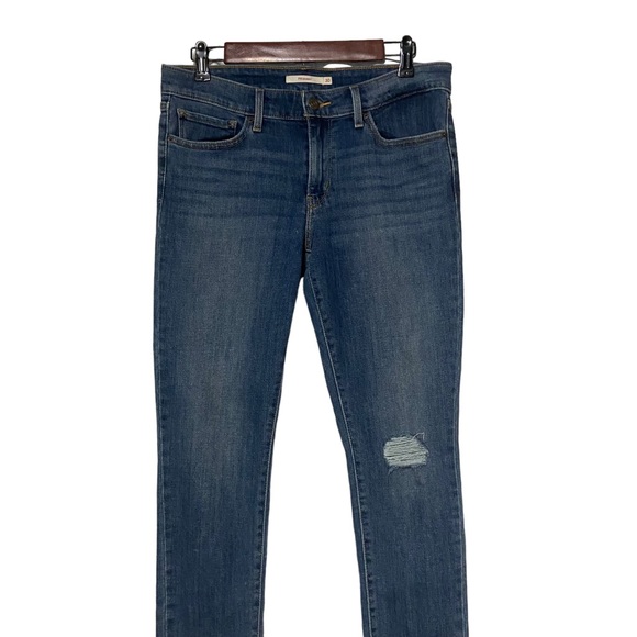 Levi’s 711 Skinny Ankle Raw Hem Denim Jeans Blue - Picture 2 of 16